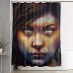 una shower curtain 0