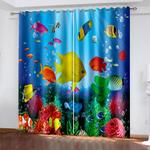 undersea world curtains blackout window treatments drapes for room decor 0