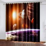 universe space curtains blackout window treatments drapes for room decor 0