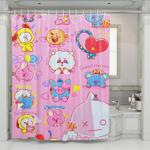universtar bt21 character bts shower curtains 0