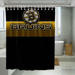 up bruins boston yellow shower curtains 0