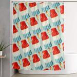 usa 4th of july popsicle pattern shower curtain 0
