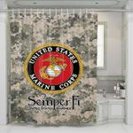 usmc us marine corps shower curtains 0