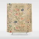 uzbekistan suzani nim embroidery print shower curtain 0