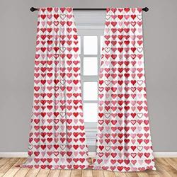 Valentines Day Curtains Heart Of Love And Romance Hand Drawn Style