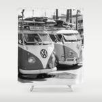 venice beach surf culture shower curtain 0
