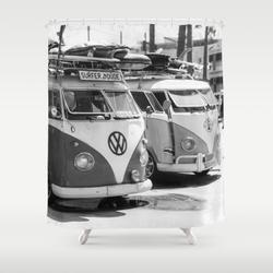 Venice Beach Surf Culture Shower Curtain Set For Bathroom Decor Gift For Friends