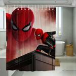 vibe tom holland as spiderman far from home shower curtains 0