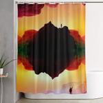 vibrant isolation island shower curtain 0