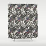 video game controllers in true colors shower curtain 0