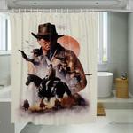 video game poster red dead redemption 2 shower curtains 0