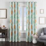 village icon house and tree window curtain 0
