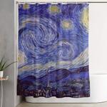 vincent van gogh starry night shower curtain 0