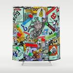 vintage monopoly game memories shower curtain 0