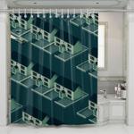 vivarium isometric house shower curtains 0