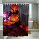 volcano fire ball akuma gouiki tekken shower curtains 0