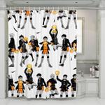 volley ball team karasuno haikyuu shower curtains 0