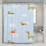 walkies dog puppies cartoon shower curtains 0