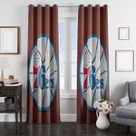 warm colour of 76ers logo window curtain 0