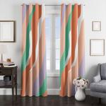 warm thick lines asymmetric window curtain 0