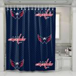 washington capitals nhl logo lines shower curtains 0