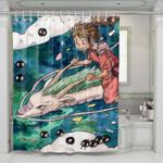 water color spirited away shower curtains 0