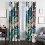 water color spirited away window curtains 0