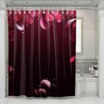 water drops arc black and pink shower curtains 0