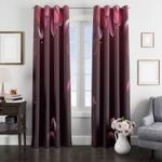 water drops arc black and pink window curtain 0