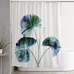 water lily leaves shower curtain 0
