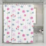 watercolor flower painting and flower shower curtains 0