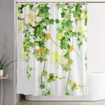 watercolor ivy shower curtain 0