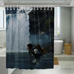 waterfall death strending screen shower curtains 0