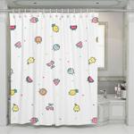 watermelon pear and cerry painting shower curtains 0