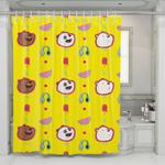we bare bears ice crem and music shower curtains 0