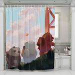 we bare bears painting shower curtains 0