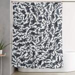 whale orca shower curtain 0