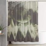 when mountains fall asleep shower curtain 0