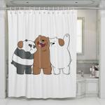 white bear panda shower curtains 0