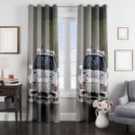 white car racing fancy window curtain 0