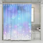 white christmas and bokeh light shower curtains 0