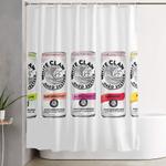 white claw illustration shower curtain 0