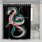white dragon haku shower curtains 0