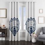 white edmonton oilers window curtain 0