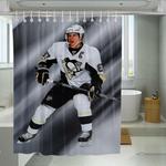 white sidney crosby nhl shower curtains 0