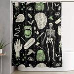 whole lotta horror blk ed shower curtain 0