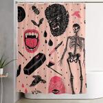 whole lotta horror shower curtain 0