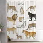 wild cats shower curtain 0