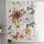 wildflower bouquet shower curtain 0