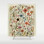 wildflower chart shower curtain 0